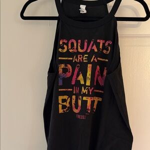 District Black Tank Top with Multicolor Gradient Graphic